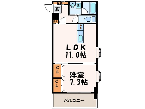 アミティエ美野島の物件間取画像